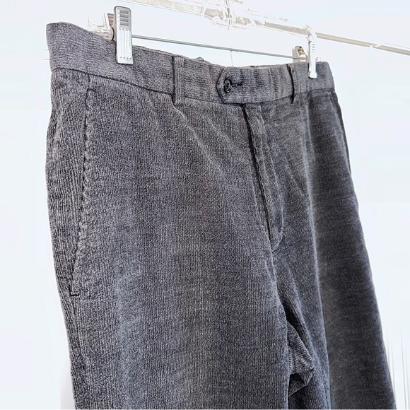 Bobby Jones Corded Golf Cotton Cuffed Gray Trousers 34x32 Blokecore - Picture 7 of 11